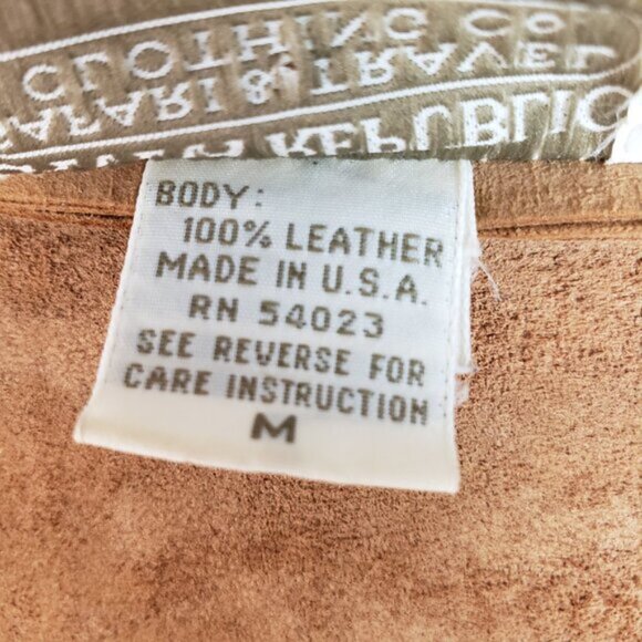 Vintage Banana Republic Safari Leather Suede Shirt Button-Up Casual sz M Unisex - Picture 5 of 11